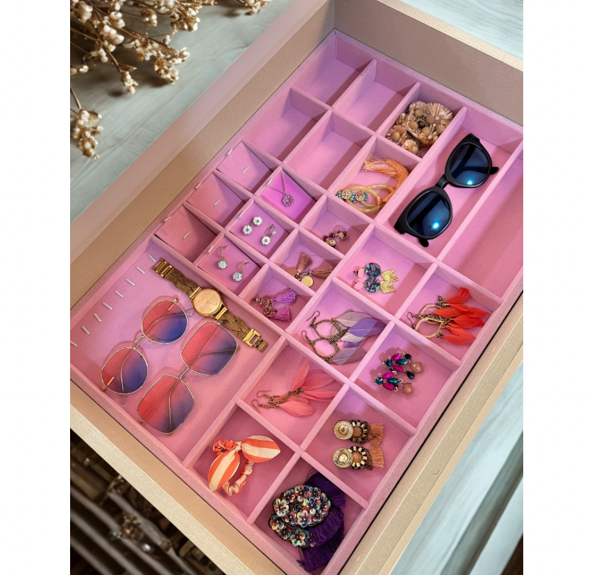 Accessories tray | Jewelry tray | Jewellery tray | Customised | Customised jewelry tray | Customized jewellery tray | Customised accessories tray | Customisation | Drawer insert | Tray insert | IKEA drawer insert | customised drawer insert | home organization