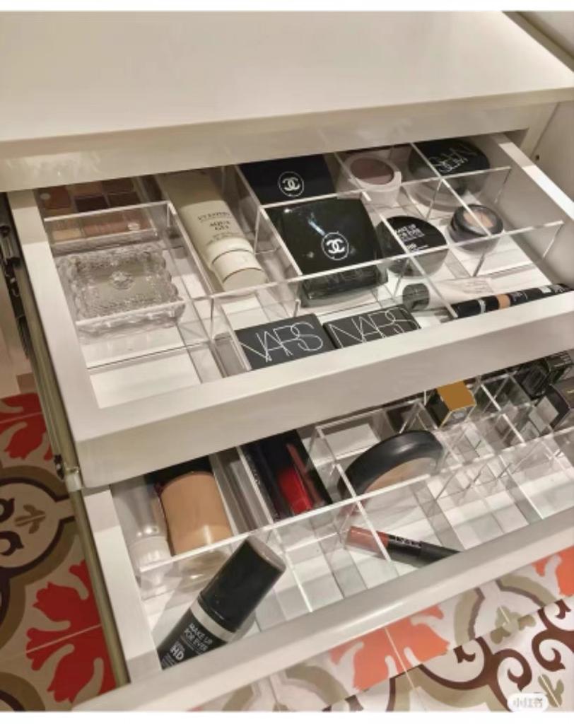 Made-To-Order Customized Acrylic Tray | Makeup Organization